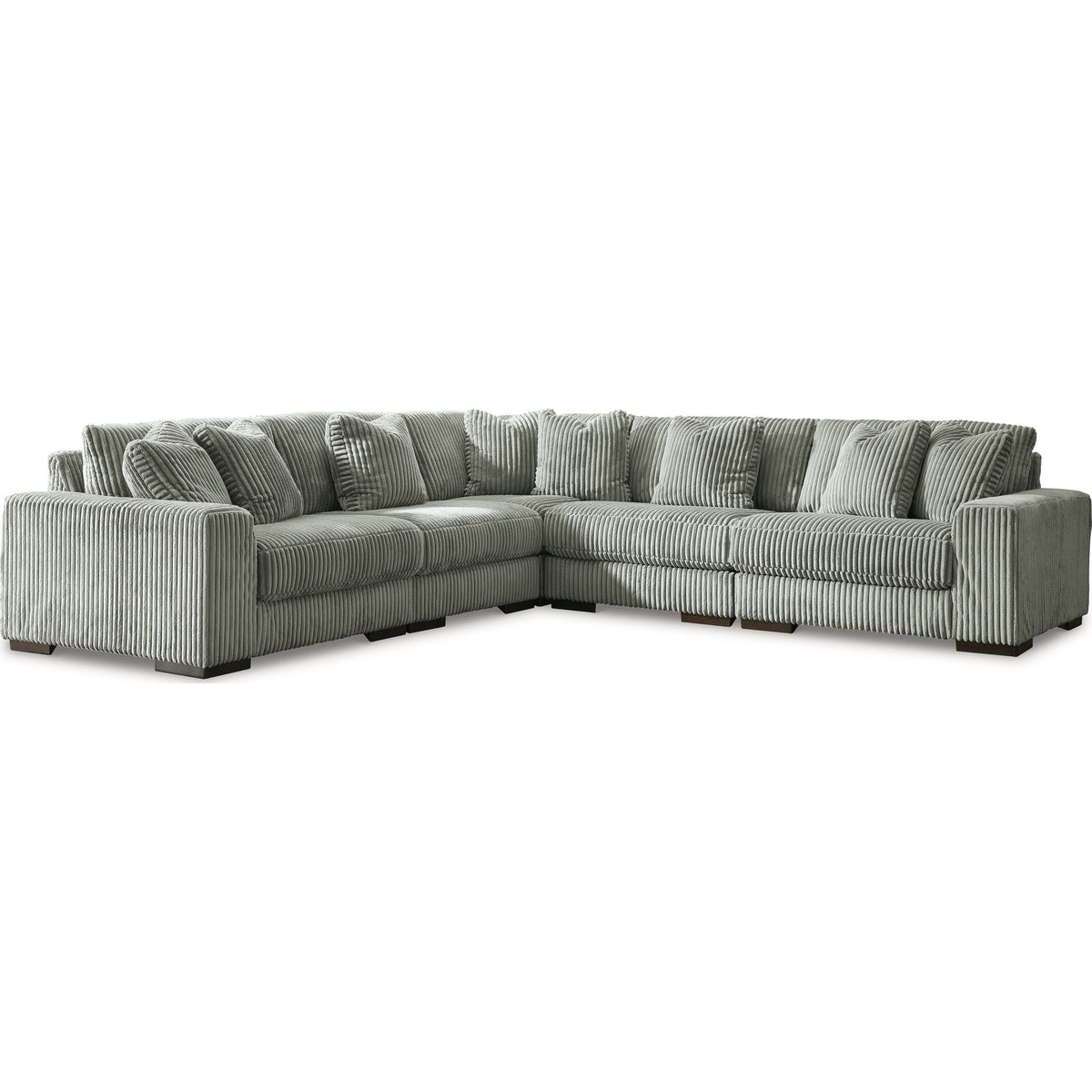 Lindyn 5 Piece Sectional - Fog - Reversible – Lindyn 5 Piece