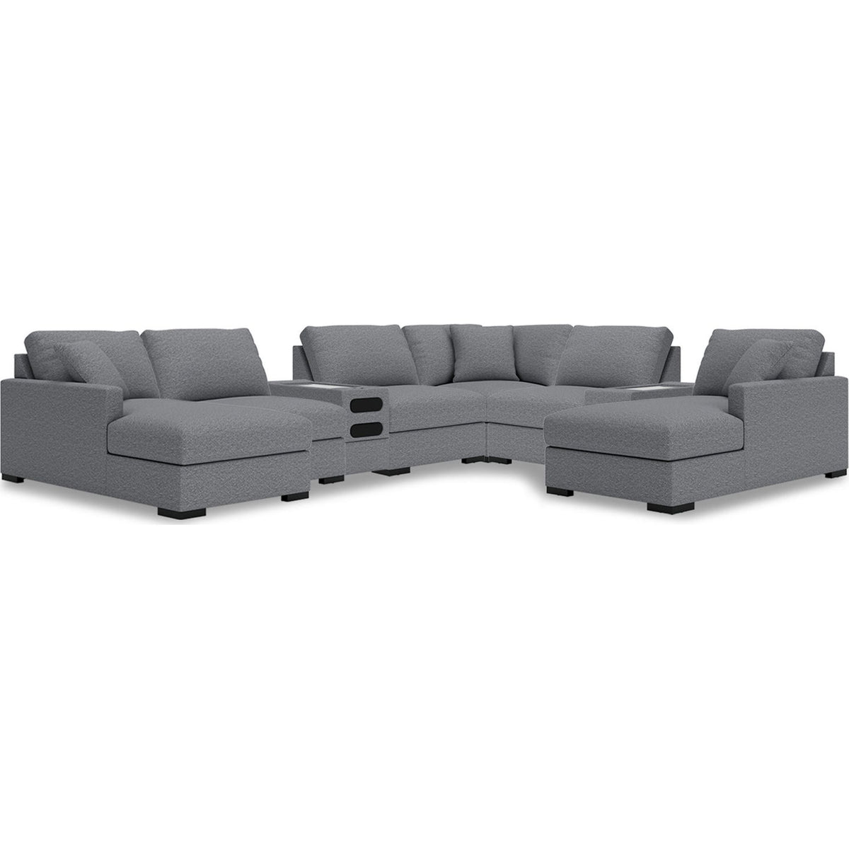 Omaha-Exclusive 8 Piece Modular Sectional with Dual Chaise. Audio