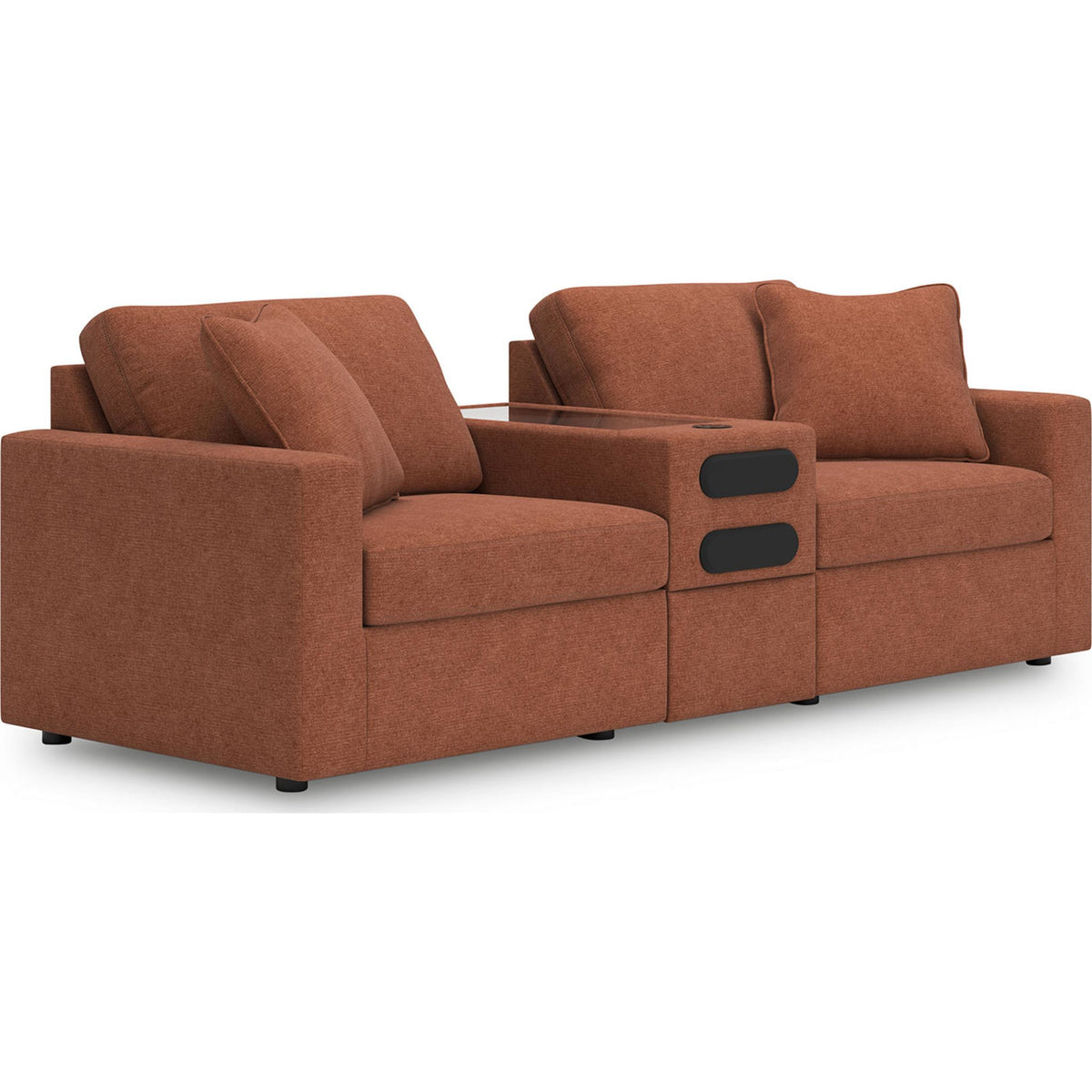 Modmax 3 Piece Modular Sectional with Audio Console - Spice