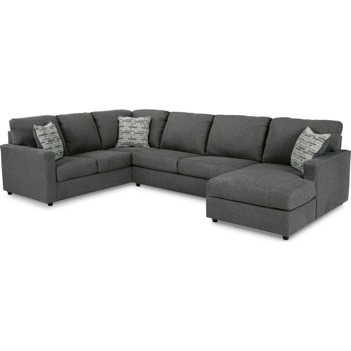 Edenfield 3 Piece Sectional - Charcoal - Right Facing – Edenfield