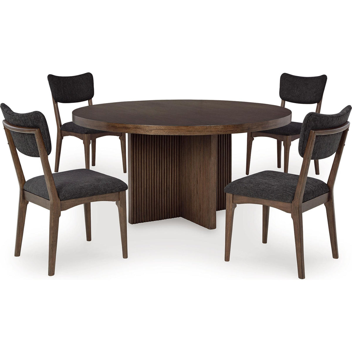 Korestone-Exclusive Dining Set - Dark Brown - 5 - Piece