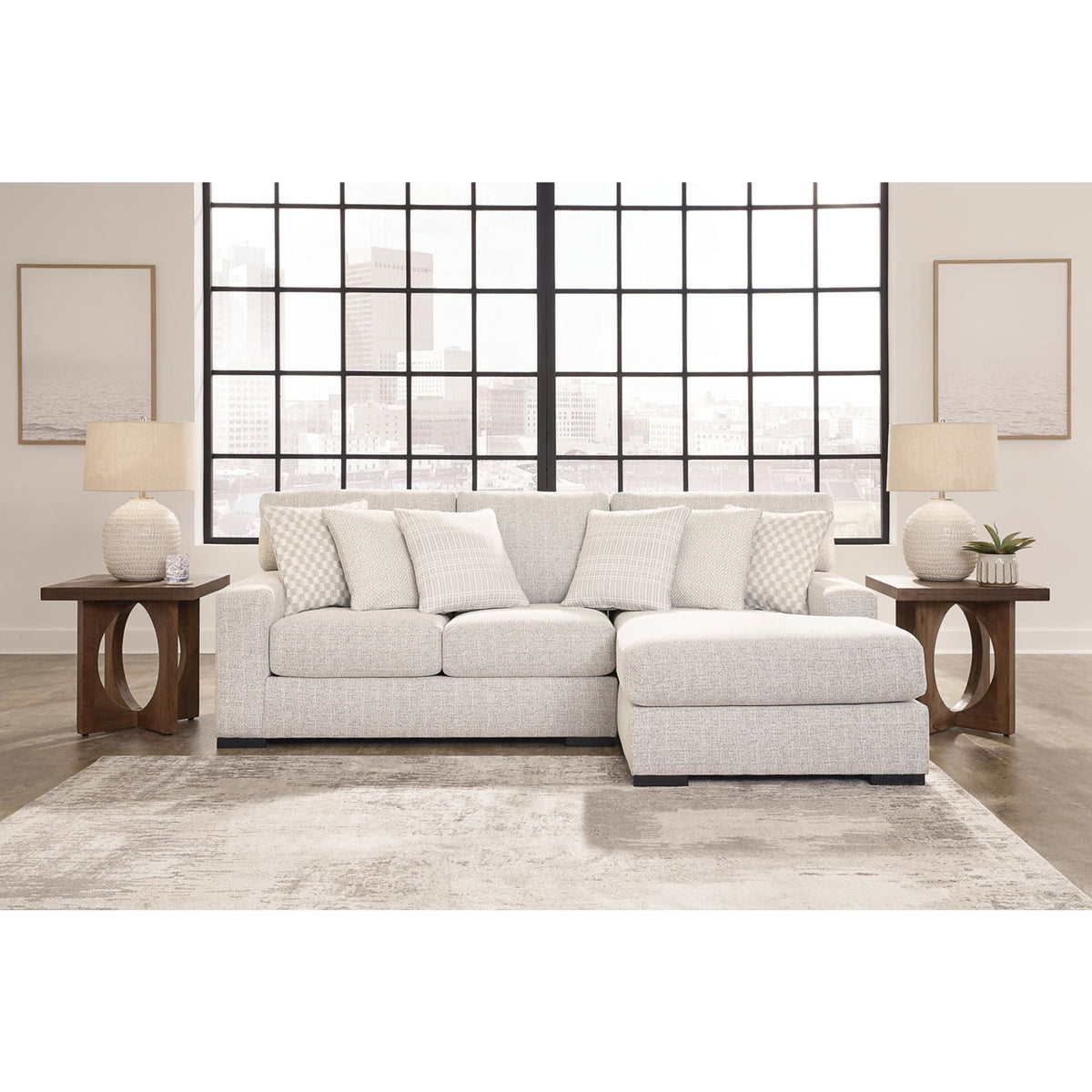 Ashleyページ Larce-Exclusive 2 Piece Sectional with Chaise - Stone