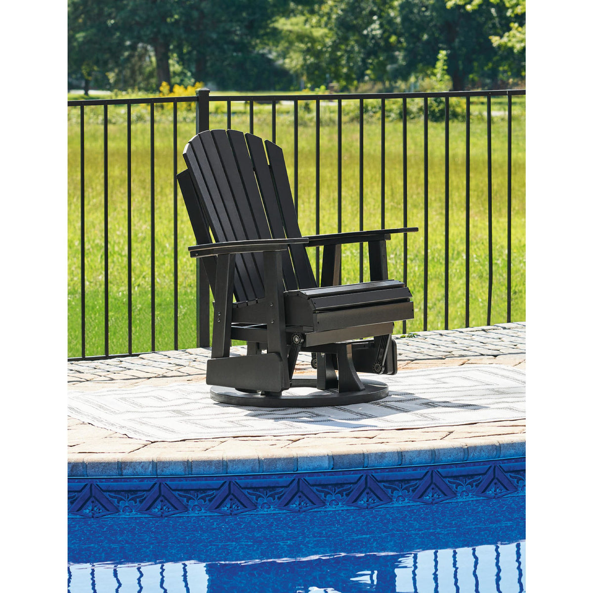 Hyland Wave Outdoor Swivel Glider Chair - Black – Hyland Wave