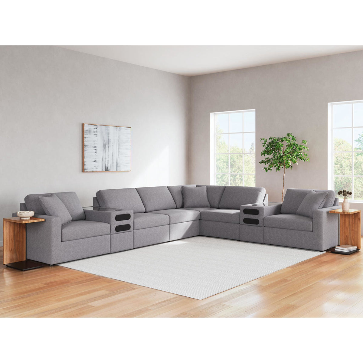 Modmax 8 Piece Modular Sectional with Audio Consoles | Ashley Canada
