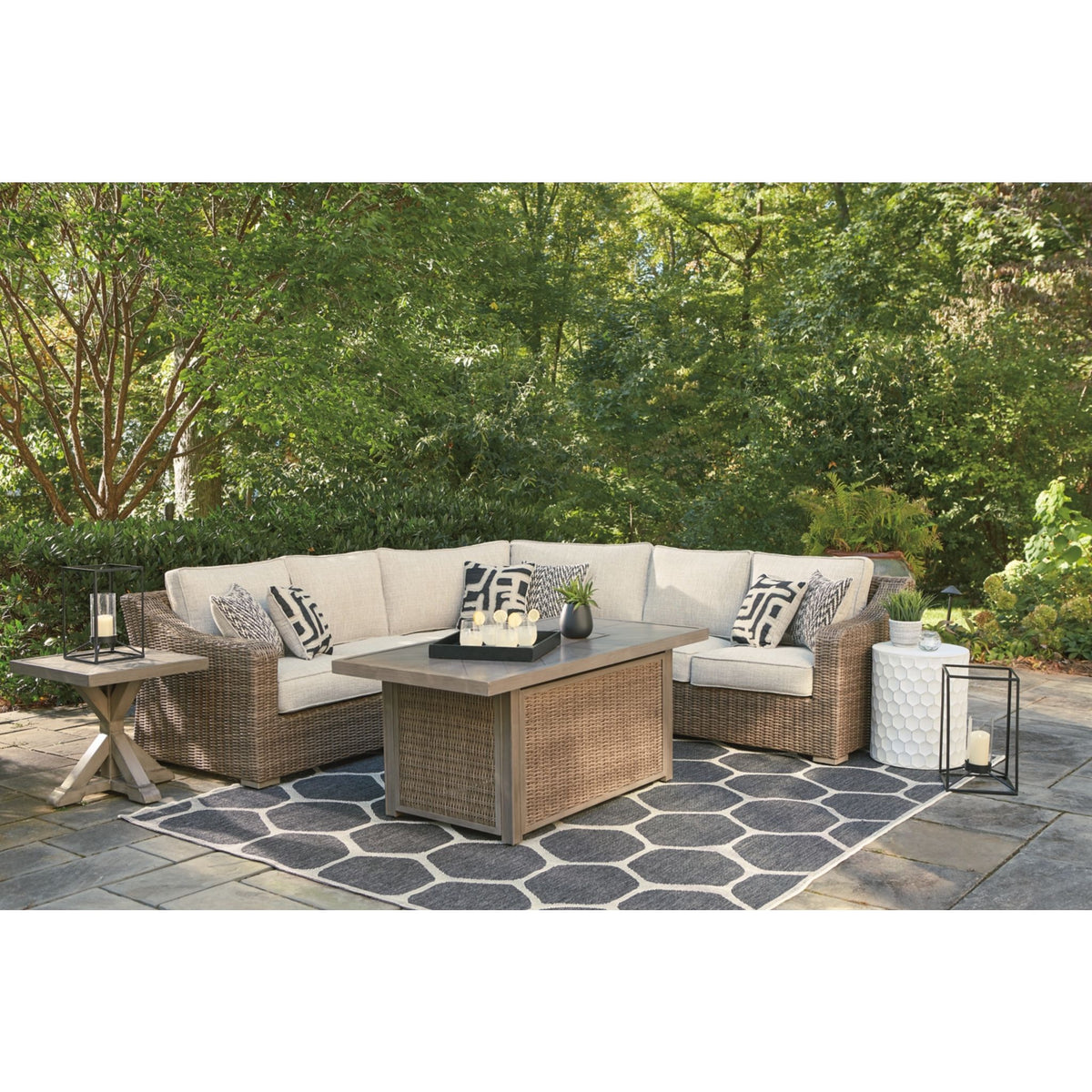 Outdoor Patio Beachcroft Sectional Ashley Furniture Beachcroft