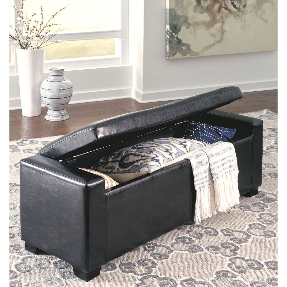 Upholstered Storage Bench Ashley Canada