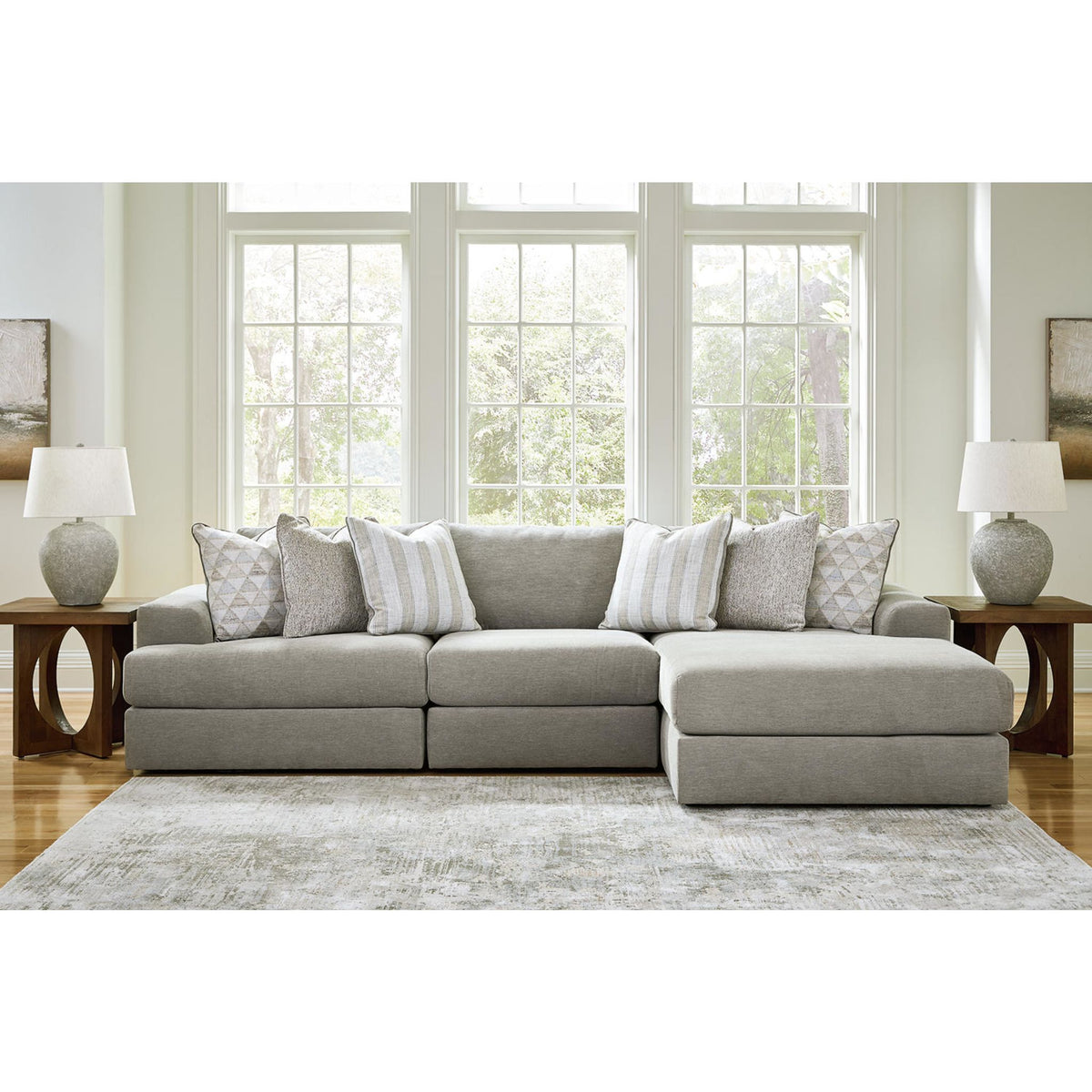 Avaliyah 3 Piece Modular Sectional with Chaise Ashley Canada