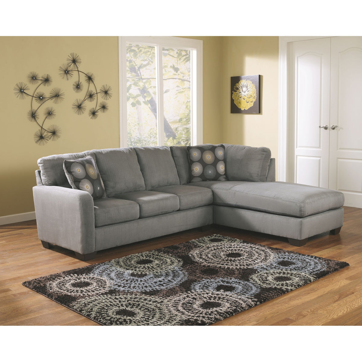 ✦SACLA✦ Zella 2 Piece Sectional - Charcoal - Right Facing – Zella 2