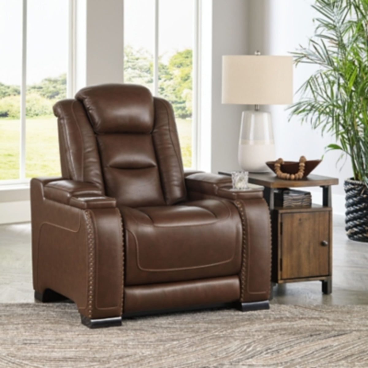 The Man-Den Power Recliner with Adjustable Headrest Ashley Canada