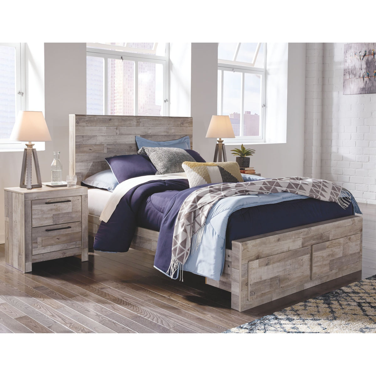 Ashley furniture full size deals bed with storage