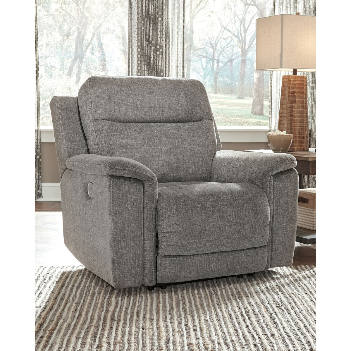 Simeon Collection Gemini Power Lift Recliner with Power Headrest in Capri  Silver