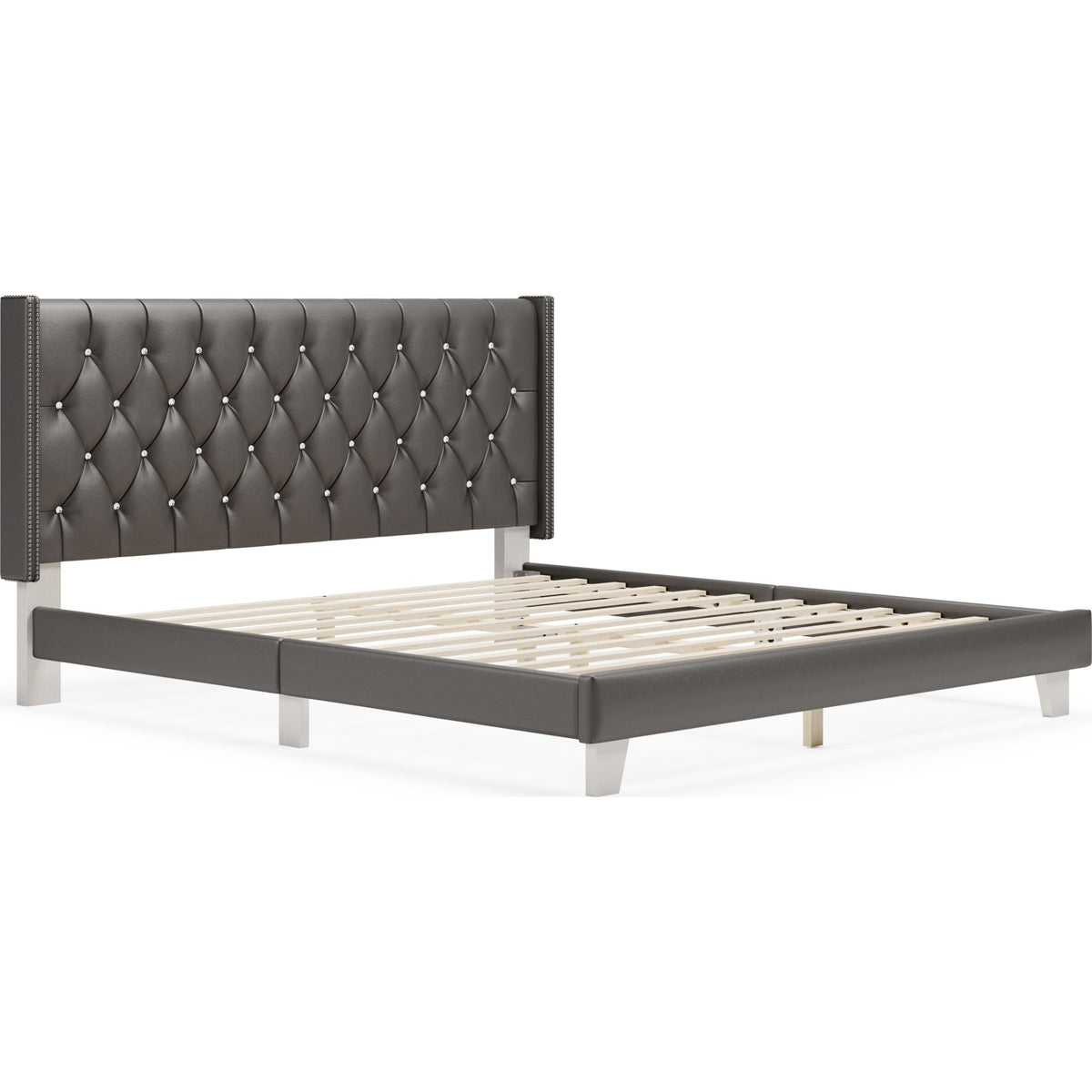 Vintasso Upholstered King Bed Ashley Canada