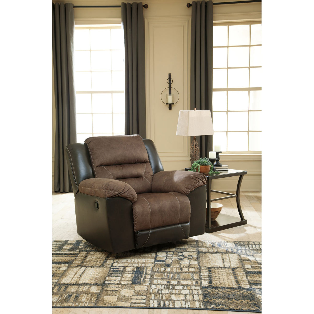 Rocker Recliner Ashley Earhart Reclining Console Loveseat Earhart