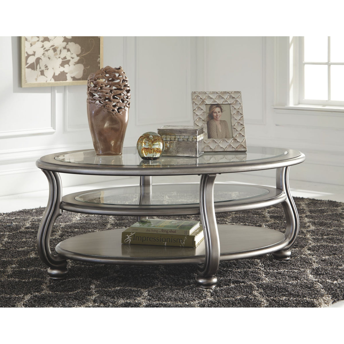 Coralayne Oval Cocktail Table Ashley Canada - Main Image