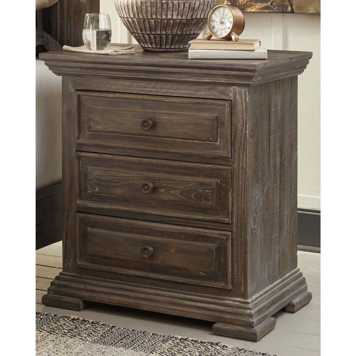 Wyndahl Three Drawer Nightstand Ashley Canada