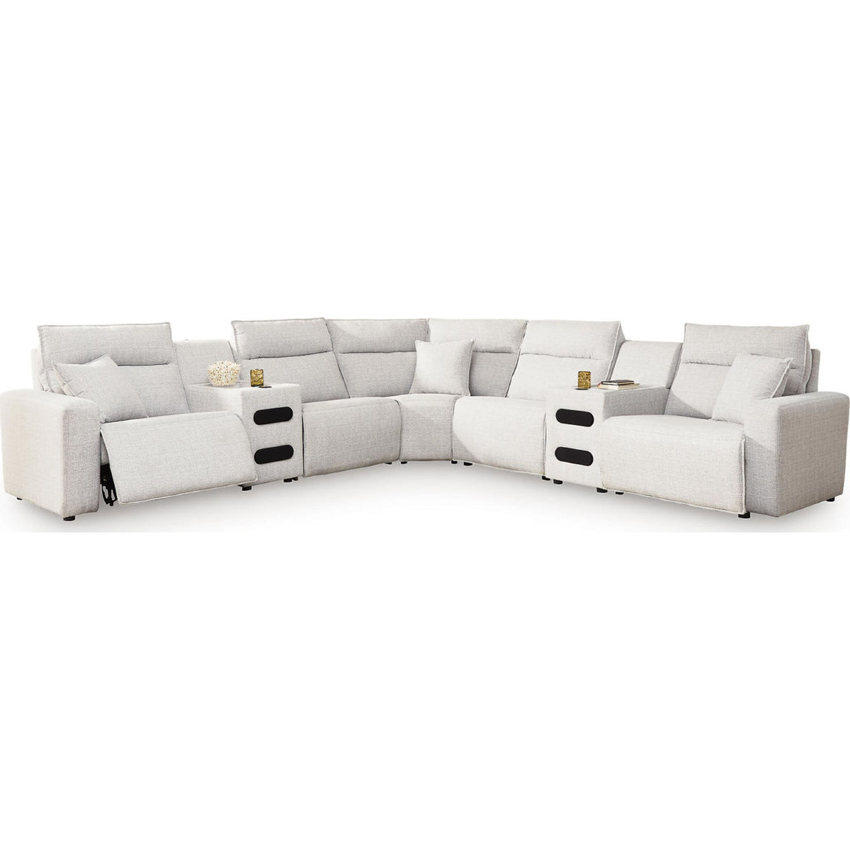 Modmax II 7 Piece Modular Power Reclining Sectional with Audio Console ...