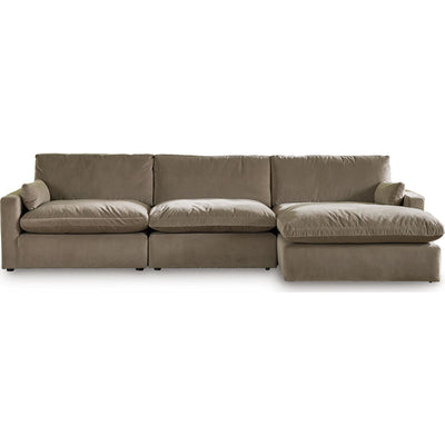 Sophie 3 Piece Modular Sectional with Chaise - Cocoa - Right