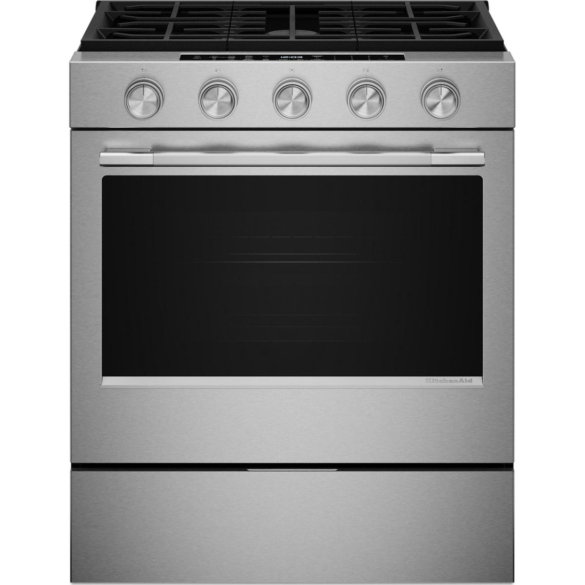 KitchenAid 5.0 Cu. Ft. Smart Slide-in Gas Range with Convection Cookin ...