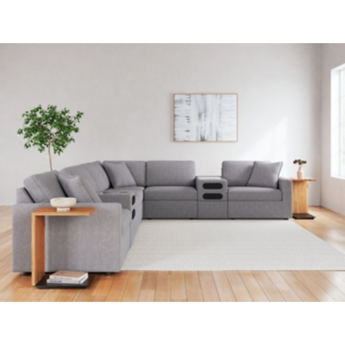 Modmax 8 Piece Modular Sectional with Audio Consoles | Ashley Canada