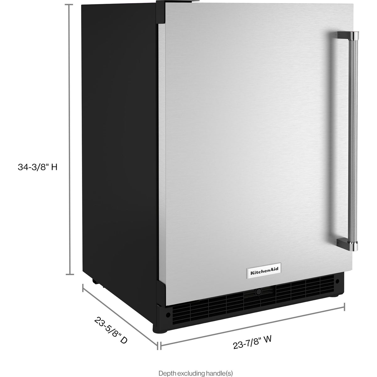 KitchenAid 24" Undercounter Refrigerator with Stainless Steel Door (KU ...