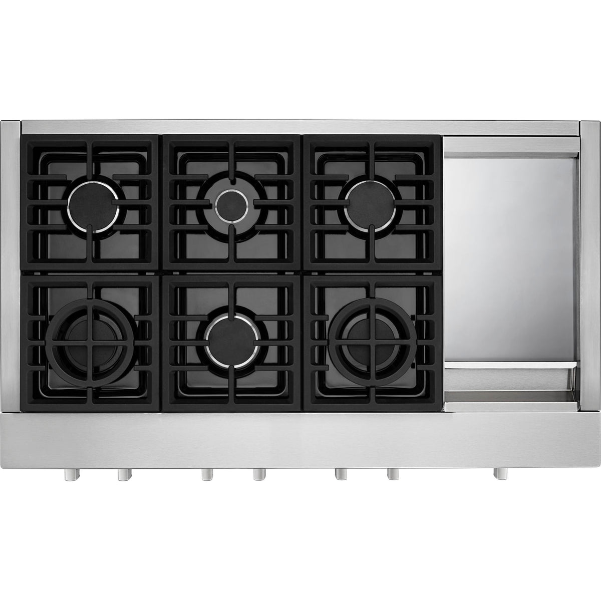 KitchenAid 48" Gas Cooktop (KCGC558JSS) Stainless Steel Ashley Canada