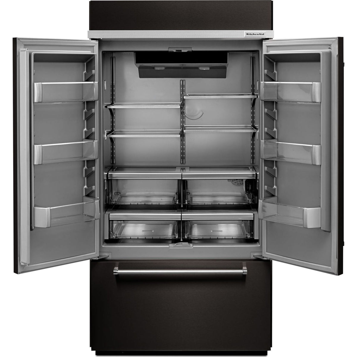 KitchenAid French Door Fridge (KBFN502EBS) Black Stainless Steel wit